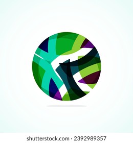 Abstract circle logo - minimalist emblem, timeless and universal shape of circle. Unique logo represent range of brands and concepts, encapsulating simplicity and creativity in single, iconic image