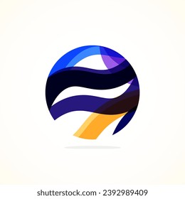 Logo del círculo abstracto - emblema minimalista, forma atemporal y universal del círculo. El logotipo único representa una gama de marcas y conceptos, que encapsulan la sencillez y la creatividad en una sola imagen icónica