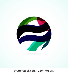 Logo del círculo abstracto - emblema minimalista, forma atemporal y universal del círculo. El logotipo único representa una gama de marcas y conceptos, que encapsulan la sencillez y la creatividad en una sola imagen icónica