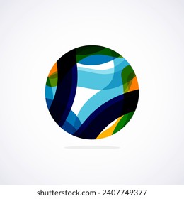 Abstract circle logo - minimalist emblem, timeless and universal shape of circle. Unique logo represent range of brands and concepts, encapsulating simplicity and creativity in single, iconic image