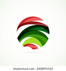 Logo del círculo abstracto - emblema minimalista, forma atemporal y universal del círculo. El logotipo único representa una gama de marcas y conceptos, que encapsulan la sencillez y la creatividad en una sola imagen icónica