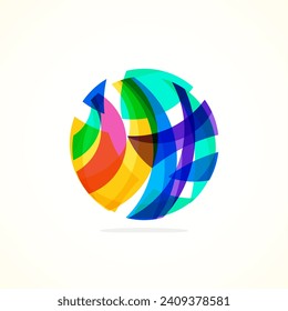 Logo del círculo abstracto - emblema minimalista, forma atemporal y universal del círculo. El logotipo único representa una gama de marcas y conceptos, que encapsulan la sencillez y la creatividad en una sola imagen icónica