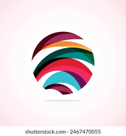 Abstract circle logo - minimalist emblem, timeless and universal shape of circle. Unique logo represent range of brands and concepts, encapsulating simplicity and creativity in single, iconic image