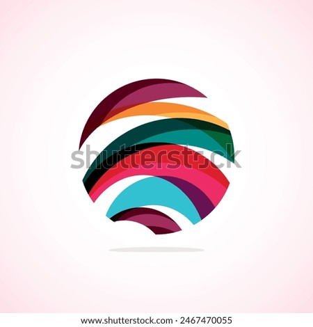 Abstract circle logo - minimalist emblem, timeless and universal shape of circle. Unique logo represent range of brands and concepts, encapsulating simplicity and creativity in single, iconic image