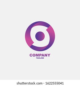 Abstract circle logo. modern, simple and minimalist.dimensional logo is perfect for your company
