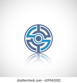 Abstract circle logo with reflect.