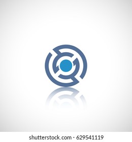 Abstract circle logo with reflect.