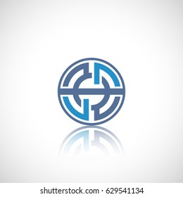 Abstract circle logo with reflect.