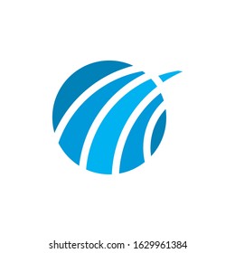 Abstract circle logo round icon rotate, ellipse, design element for business