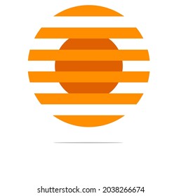 Abstraktes Circle-Logo, einfach mit modernem Stil, Buchstabe O oder Sonnensymbol, das für Unternehmen und Unternehmen geeignet ist