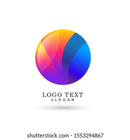 Abstract Circle Logo. Symbol & Icon Vector Template.