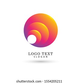 Abstract Circle Logo. Symbol & Icon Vector Template.