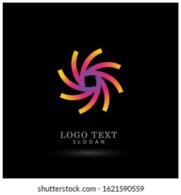 Abstract Circle Logo. Symbol & Icon Vector Template.