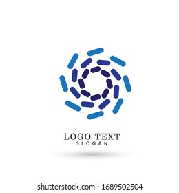 Logo del círculo abstracto. Plantilla de vectores de símbolos e iconos.