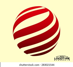 Abstract circle logo template. Corporate icon such as logotype. Creative stock vector element