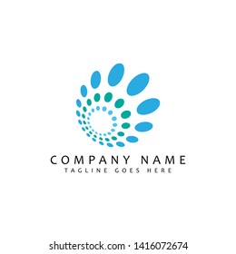 Abstract circle logo template vector design. Modern geometric simple logo. - Vector