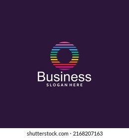 Abstract circle logo vector colorful