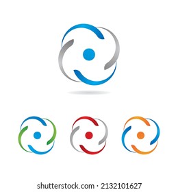Abstract circle logo vector icon design