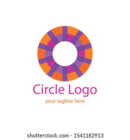 Abstract circle logo vector illustration. Colorful circle.