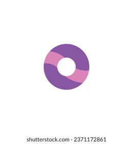 Abstract circle logo with white background