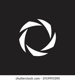 abstract circle logo with white color