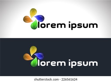 Abstract circle loop Logo template. Corporate icon such as logotype. Creative stock vector template. easy to use