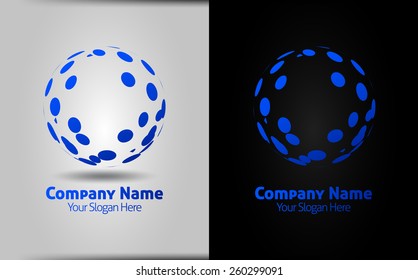 Abstract circle loop Logo template. Corporate icon such as logotype. Creative stock vector template. easy to use