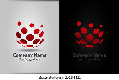 Abstract circle loop Logo template. Corporate icon such as logotype. Creative stock vector template. easy to use