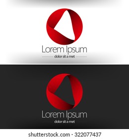 Abstract circle loop Logo template. Corporate icon such as logotype. Creative stock vector template. easy to use