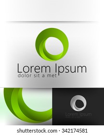 Abstract circle loop Logo template. Corporate icon such as logotype. Creative stock vector template. easy to use