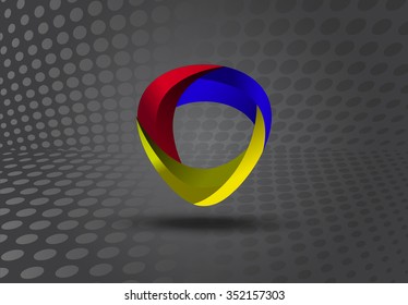 Abstract circle loop Logo template. Corporate icon such as logotype. Creative stock vector template, easy to use