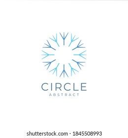 Resumen Diseño de círculo y logotipo de lujo con estilo minimalista. 