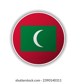 Abstract Circle Maldives Flag Icon