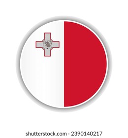 Icono de la bandera de Malta del círculo abstracto