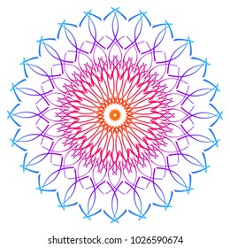 Abstract circle mandala isolated on white background