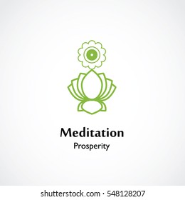 abstract circle mandala symbol vector illustration of yoga and meditation logo emblem. health care and relaxation concept