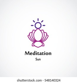 abstract circle mandala symbol vector illustration of yoga and meditation logo emblem. health care and relaxation concept