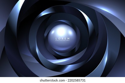 Fondo abstracto de formas de metal circular