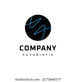abstract circle modern logo design template