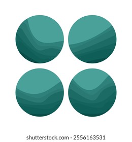 Abstract circle motif with gradient green color
