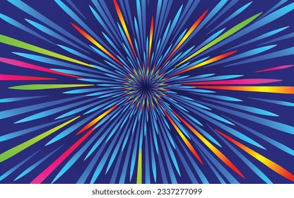 Abstract circle motion colorful lines art background for your design, can be use in fancy cloth, banner, poster, technology, presentation, wallpaper, vector art illustration