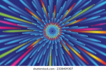 Abstract circle motion colorful lines art background for your design, can be use in fancy cloth, banner, poster, technology, presentation, wallpaper, vector art illustration