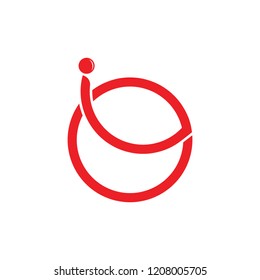 abstract circle motion linear logo vector
