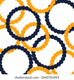 Abstract circle with navy blue and orange combination