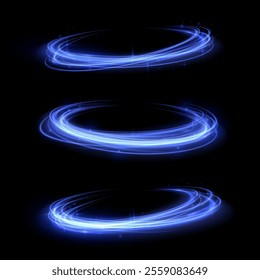 Abstract circle, neon color glowing lines background. Curve neon line light effect. Light cool whirlwind. Vector sparkle, png, effect, wave,neon,line.