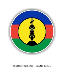 Abstract Circle New Caledonia Flag Icon