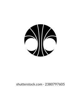 Abstract circle oak tree logo icon vector illustration template