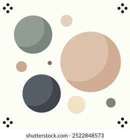 Abstract Circle Object Illustration With Simple Colors