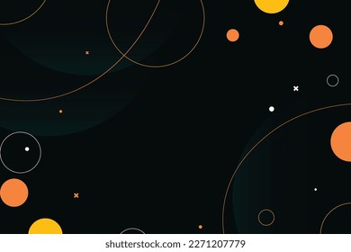 Abstract circle on dark background. Vector illustration background. 