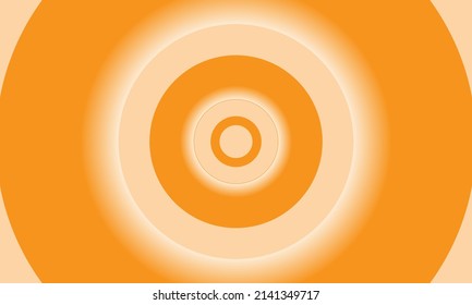 Resumen Círculo Naranja En Fondo Amarillo 